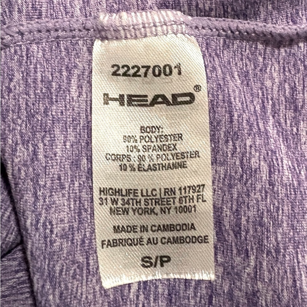NWOT, HEAD, Women's Heather Purple Athletic T-Shirt, Small 🏃‍♀️‍➡️ - Picture 9 of 9
